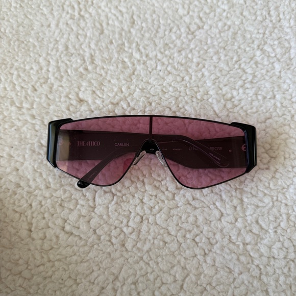 THE ATTICO CARLIJN SHIELD SUNGLASSES IN BLACK - Picture 3 of 6